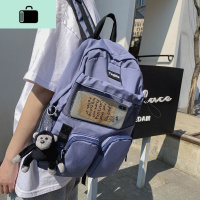 ins潮流时尚书包女男韩版原宿ulzzang高中双肩包中学生初中生背包NEW LAKE