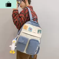 ins书包女韩版高中原宿ulzzang初中生中学生百搭泫雅大容量双肩包NEW LAKE