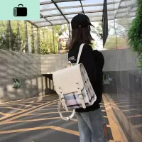 古着书包女韩版原宿ulzzang高中学生小清新背包潮ins超火双肩包女NEW LAKE