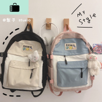 书包韩版原宿ulzzang双肩包女初中生高中生大学生大容量背包ins风NEW LAKE