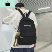 新款校园双肩包男潮简约时尚潮流帆布森系高中学生书包女休闲背包NEW LAKE