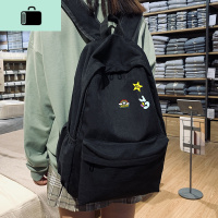 初中学生书包女韩版百搭森系大容量潮高中生双肩包男黑色校园背包NEW LAKE