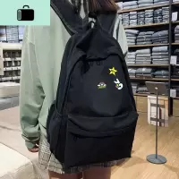 初中学生书包女韩版百搭森系大容量潮高中生双肩包男黑色校园背包NEW LAKE