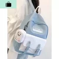 小学生书包女中学生初中生韩版高中帆布ins双肩包大容量百搭背包NEW LAKE