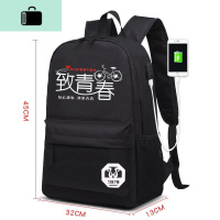 双肩包男中学生书包男时尚潮韩版初中学生高中生大学生女小学背包NEW LAKE 致青春升级版57[单件]