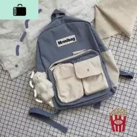 森系古着感书包韩版原宿ulzzang初中生日系ins风高中学生双肩包女NEW LAKE