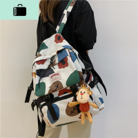 ins风书包女韩版时尚高中大学生背包原宿ulzzang潮牌初中生双肩包NEW LAKE