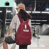 2020纯色书包女ins风 韩版高中学生背包初中生校园简约双肩包百搭NEW LAKE