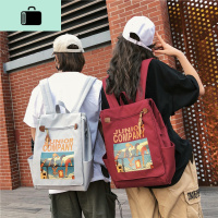 男女情侣大容量双肩包印花书包校园高中生ins 超火的包15.6寸电脑NEW LAKE