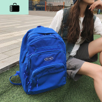 工装书包港风大学女韩版高中学生背包ins风简约 百搭双肩包大容量NEW LAKE