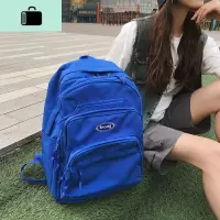 工装书包港风大学女韩版高中学生背包ins风简约 百搭双肩包大容量NEW LAKE