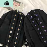 书包女ins风 日系简约潮流爱心背包高中生大学生韩版小雏菊双肩包NEW LAKE