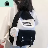 书包女韩版高中大学生森系日系双肩包初中学生简约百搭背包大容量NEW LAKE