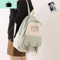 ins少女心书包韩版原宿大容量初中双肩包潮牌女高中学生百搭背包NEW LAKE