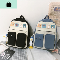 ins书包女韩版高中原宿ulzzang初中生中学生可爱少女大容量双肩包NEW LAKE
