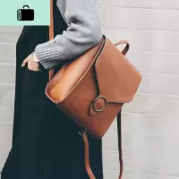 韩版复古学院双肩包女2020新款pu皮包百搭高中学生书包式英伦背包NEW LAKE