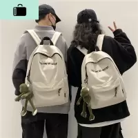 书包女ins风 暗黑系韩版高中学生背包森系潮男工装百搭简约双肩包NEW LAKE
