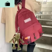 双肩包潮牌女原宿ulzzang初中生高中书包上学网红简约背包校园风NEW LAKE