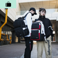 书包男韩版时尚潮流高中大学生双肩包ins潮酷大容量初中生背包女NEW LAKE