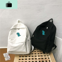 书包女韩版古着感少女高中学生帆布背包简约校园大容量ins双肩包NEW LAKE