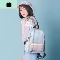 重生韩版学生2020新款小款书包小清新印花时尚大容量高中双肩包女NEW LAKE
