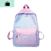 渐变色初中生书包女中学生小学生双肩包韩版高中生轻便大容量背包NEW LAKE