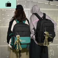 书包女韩版高中学生大容量百搭时尚潮流工装双肩包男潮牌ins背包NEW LAKE