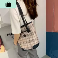 中古包女2020新款潮腋下包小众大容量格子手提单肩大包NEW LAKE女士单肩包
