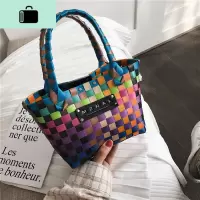 夏天小包包2020新款潮菜篮子包百搭ins时尚编织女单肩手提腋下包NEW LAKE女士单肩包