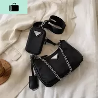 宽肩带包包女包2020流行新款潮百搭斜挎包女减龄三合一单肩腋下包NEW LAKE女士单肩包