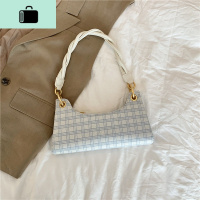 小众复古 法式腋下包女2020新款潮链条格子法棍包单肩斜挎包NEW LAKE女士单肩包
