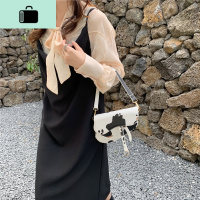 2020春夏新款奶牛纹质感小众单肩斜挎包马鞍包复古腋下包手提包女NEW LAKE 小奶牛图片色女士单肩包