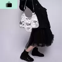 原创设计师涂鸦手工ins小众单肩手提腋下包手拎包NEW LAKE女士单肩包