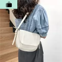 小众设计包包女2020夏季新款韩国ins休闲百搭腋下包单肩手提包潮NEW LAKE 白色女士单肩包