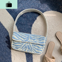 休闲小众设计帆布腋下包女2020春夏新款时尚百搭法棍包手提单肩包NEW LAKE女士单肩包