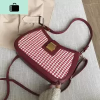 春夏上新小包包女2020新款潮韩版百搭洋气包格子时尚腋下包单肩包NEW LAKE女士单肩包
