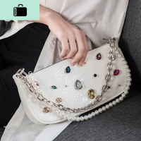 钻石腋下包 珍珠链条包手提包包女2020新款单肩包时尚百搭女包NEW LAKE女士单肩包