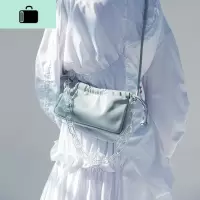 包包女2020春夏新款亚克力链条褶皱软面腋下包包女法棍斜挎小包NEW LAKE女士单肩包