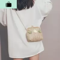 夏季上新小包包女2020新款潮韩版百搭斜挎包小清新文艺编织编包NEW LAKE女士单肩包