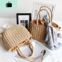 网红小包包 ins手提简约编包编织包女包度假沙滩包2019新款丝巾NEW LAKE女士单肩包