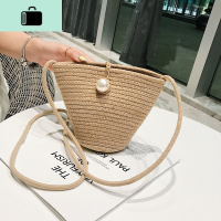 质感包包女包2020新款潮韩版洋气编沙滩包单肩包时尚编织斜挎包NEW LAKE 如图女士单肩包