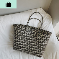 编织包女大包包2019新款菜篮子手提包简约大容量手工编包沙滩包NEW LAKE女士单肩包