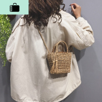 手提包包女2020新款潮韩版洋气镂空单肩编包时尚简约流苏斜挎包NEW LAKE女士单肩包