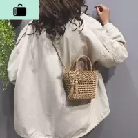 手提包包女2020新款潮韩版洋气镂空单肩编包时尚简约流苏斜挎包NEW LAKE女士单肩包