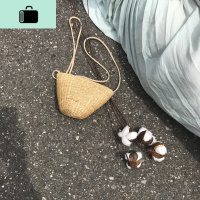 韩国chic包夏天小包包女ins编小包包编织包迷你沙滩包斜挎包NEW LAKE 图片色()女士单肩包