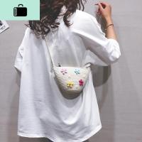 编包包女2020新款可爱花朵编织水桶包夏天百搭沙滩单肩斜挎包潮NEW LAKE女士单肩包