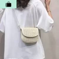 夏天的上新小包包2020新款潮斜挎包女百搭ins韩版迷你编马鞍包NEW LAKE女士单肩包