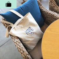 布包女单肩韩国ulzzang简约手提袋日系原宿文艺学生书包百搭NEW LAKE 白色女士单肩包