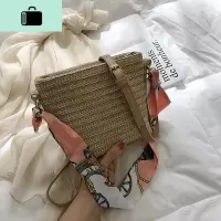 编织包包女包新款2020纯色简约编包休闲百搭手提包单肩斜挎包潮NEW LAKE女士单肩包