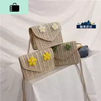 网红编小方包包女包2019新款流行夏季小清新编织单肩夏天斜挎包NEW LAKE女士单肩包